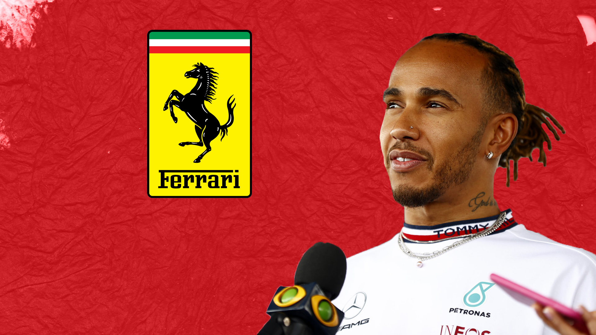Hamilton in Ferrari per la leggenda